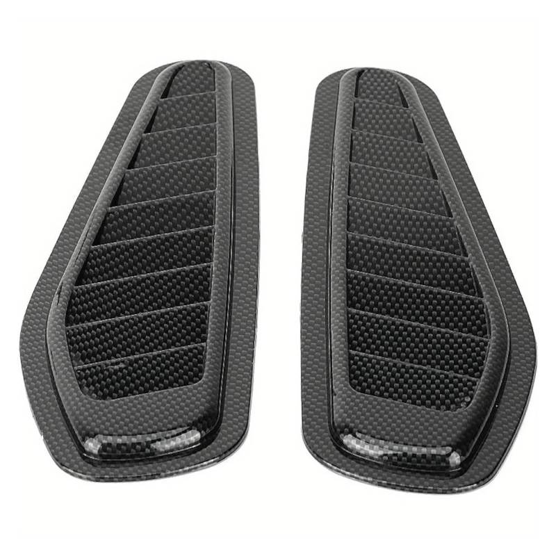 Auto Kühlergrill Luftstrom-Einlassabdeckung, Auto-Luftstrom-Einlass-Dekoration, Löffel, Motorhaube, Lüftungsabdeckung, Universelle Luftstrom-Entlüftungsschutzabdeckung Front Kühlergrill(Carbon-2pcs) von TASEKI