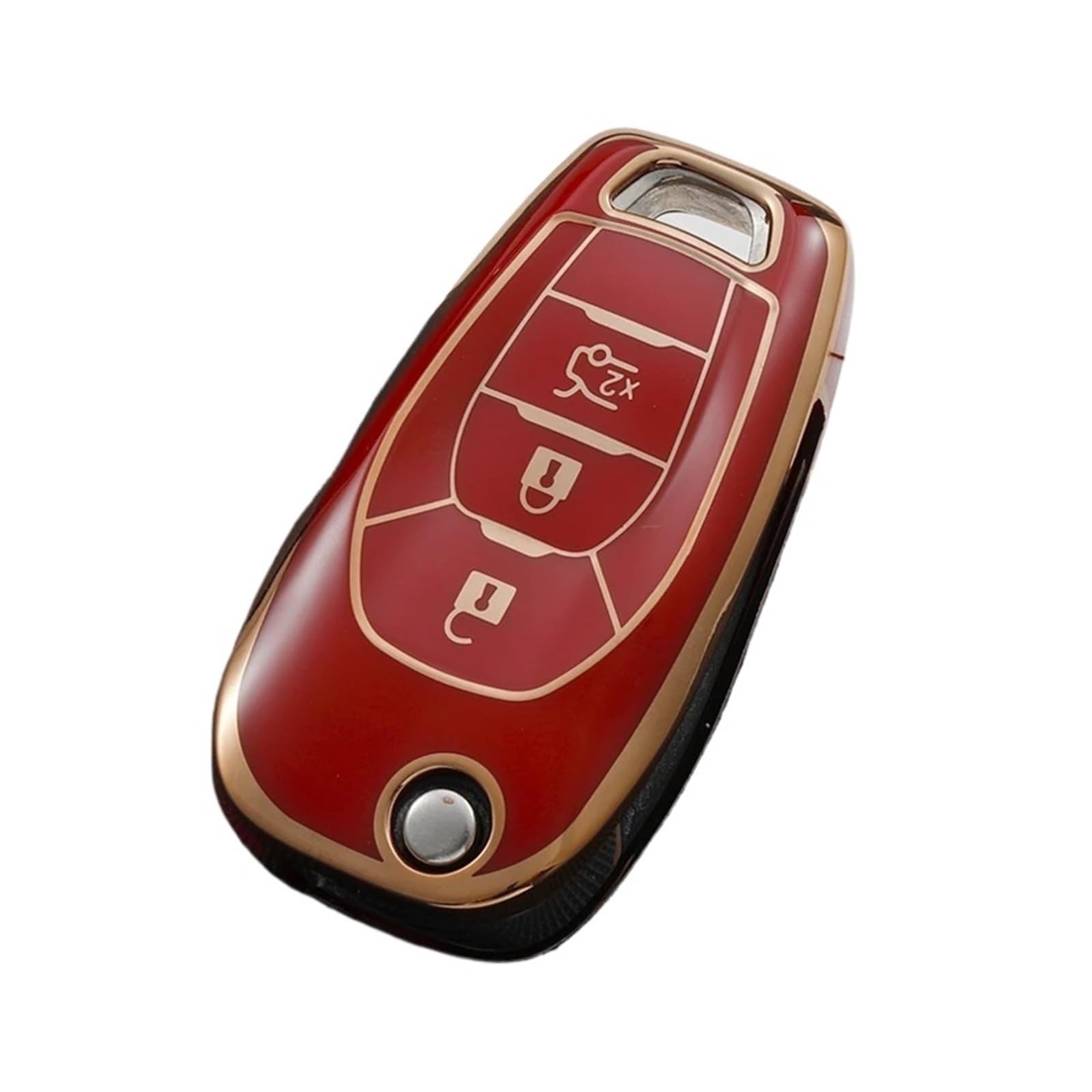 Auto Schlüssel Cover Für Chevrolet Für Cruze Für Aveo Für Malibu Für Onyx Für LTZ 2014-2018 3 Tasten TPU Remote Flip Key Fob Shell Schlüsselbox Cover(4) von TASEKI