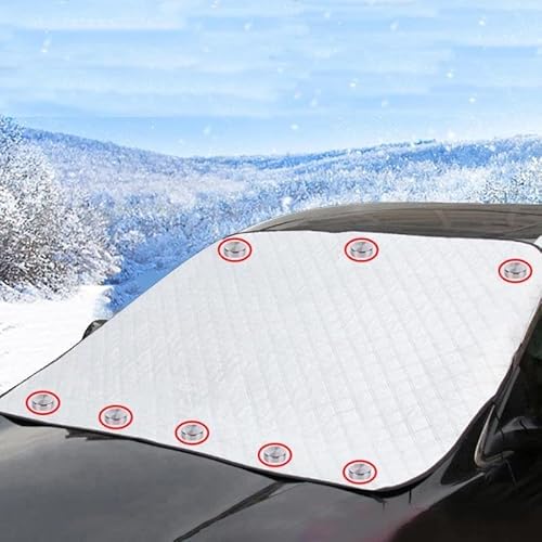 Frontscheibenabdeckung Auto-Sonnenschutz Für Die Windschutzscheibe Mit Magnetischem Sonnenschutz Anti-EIS-Schutz Wasserdicht Für Den Außenbereich Auto-Außenzubehör Autoscheibenabdeckung(8 Magnetic 1) von TASEKI