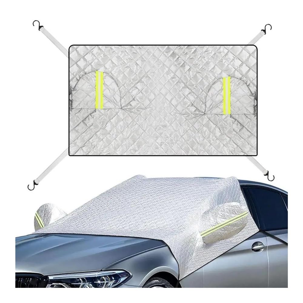 Frontscheibenabdeckung Auto Windschutzscheibe Abdeckung Sonnenschutz Abdeckung Auto Windschutzscheibe Schnee wasserdichte Schutz Automobil Schutz Vorhang Zubehör Autoscheibenabdeckung(Off Road Type) von TASEKI