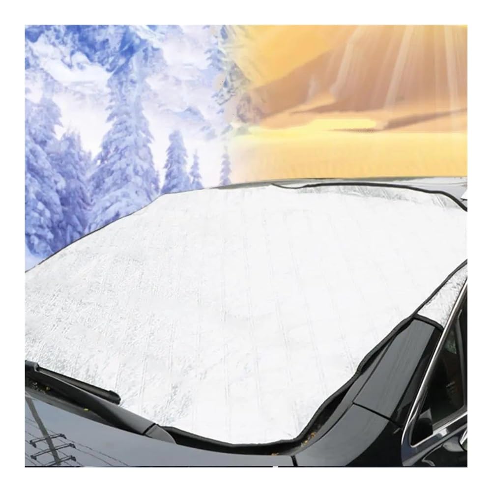 Frontscheibenabdeckung Auto-Windschutzscheiben-Schneeabdeckungen Auto-Fenster-Sonnenschutz-Abdeckung Reflektierender Sonnenschutz Für Die Windschutzscheibe Autoscheibenabdeckung(Thin) von TASEKI