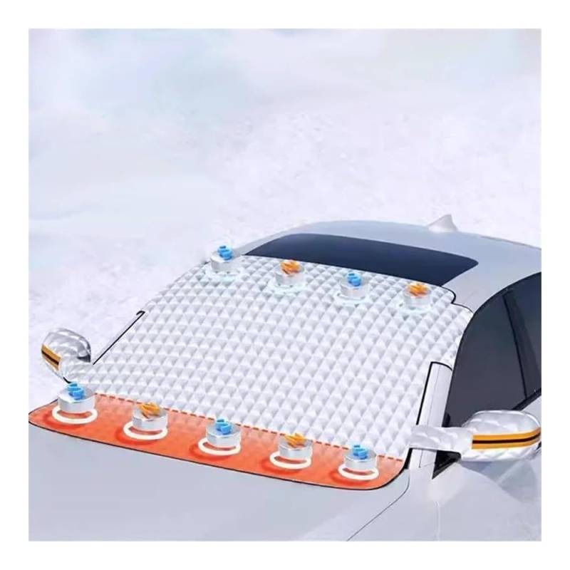 Frontscheibenabdeckung Magnetische Auto-Frontscheibe Schneedecke Sonnenschutz Winter Frostschutzmittel Anti-UV-beständig Auto-Außenzubehör Autoscheibenabdeckung(9 Magnet) von TASEKI