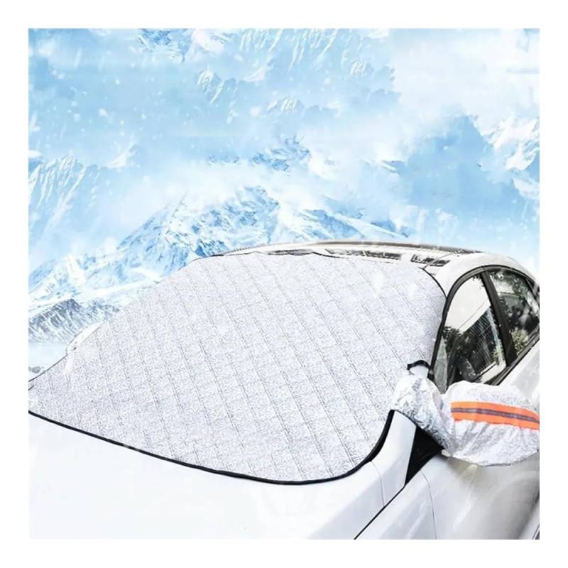 Frontscheibenabdeckung Magnetische Große Schneedecke Winddicht Für SUV/MPV Windschutzscheiben-Sonnenschutz Anti-Frost-Sonnenschutz Autoscheibenabdeckung von TASEKI