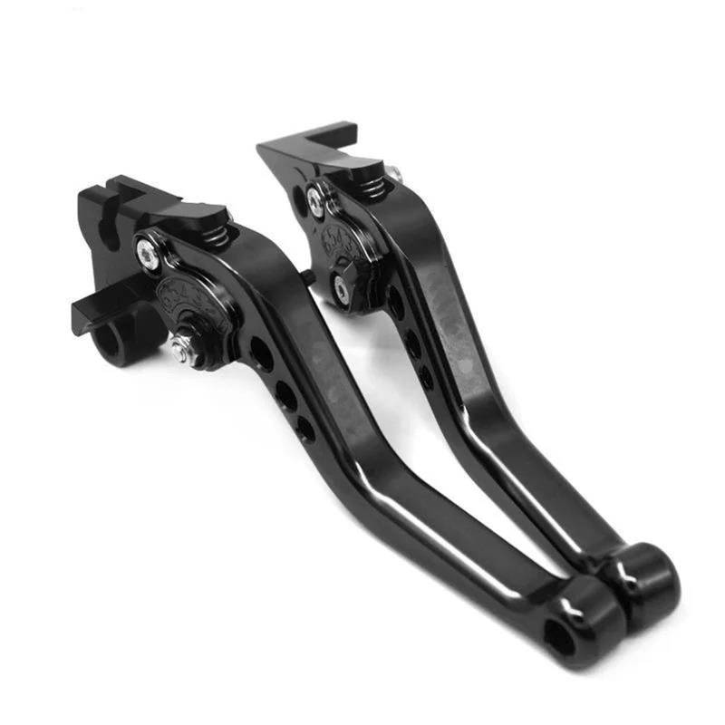 Kupplung Bremshebel Kurzkupplungsbremshebel CNC Verstellbar Für Kawasaki Für Vulcan S 650 2015 2016 2017 2018 2019 2020 2021 Griff Kupplungsbremshebel(Farbe:Black-B) von TASEKI