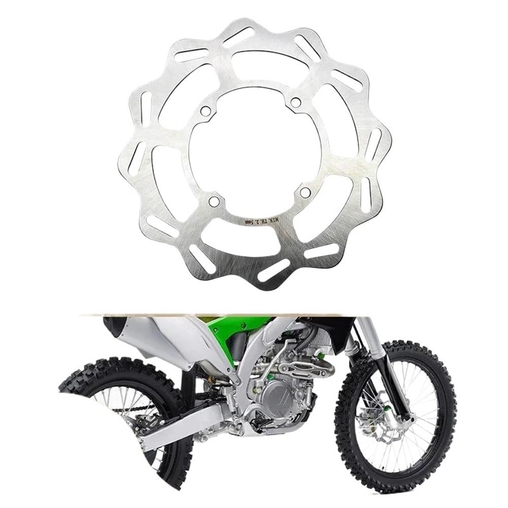 Motorrad Scheibenbremse Für KX125 KX250 Motorrad Vorne Hinten Bremsscheibe Disk KX250F KX450F KLX450R 2006-2021 Motocross Teile 270mm 240mm Bremsscheibe(270mm Front) von TASEKI