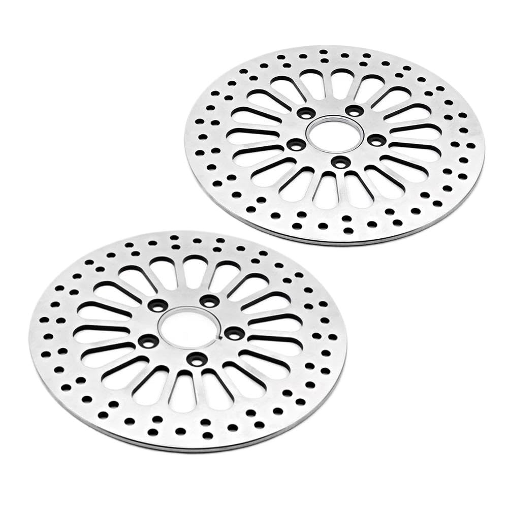 Motorrad Scheibenbremse Für Softail Für Sportster Motorrad Vorne Hinten Bremsscheibe Rotor Set Für Dyna 1984-2013 Für Touring 1984-2007 Für Street Bike Zubehör Bremsscheibe(Front And Rear) von TASEKI