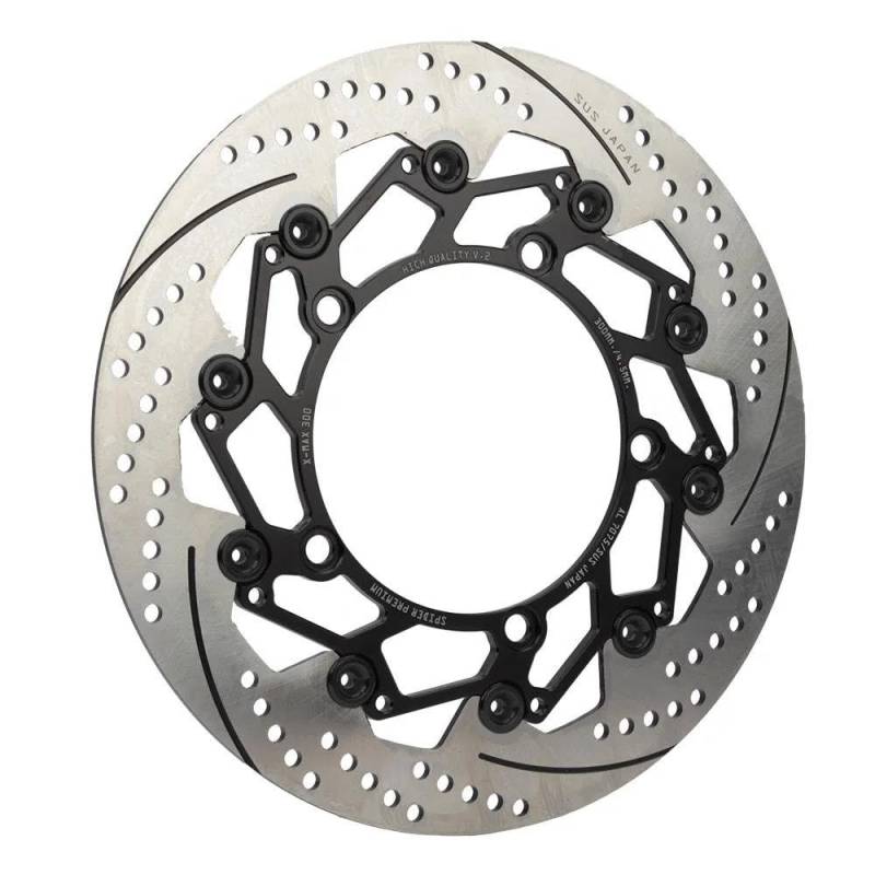 Motorrad Scheibenbremse Für Xmax300 Motorrad 300mm Bremsscheibe Rotor Motorrad Ersatzteile Vorne Disc Bremsbelag Zubehör Bremsscheibe(Zwart) von TASEKI