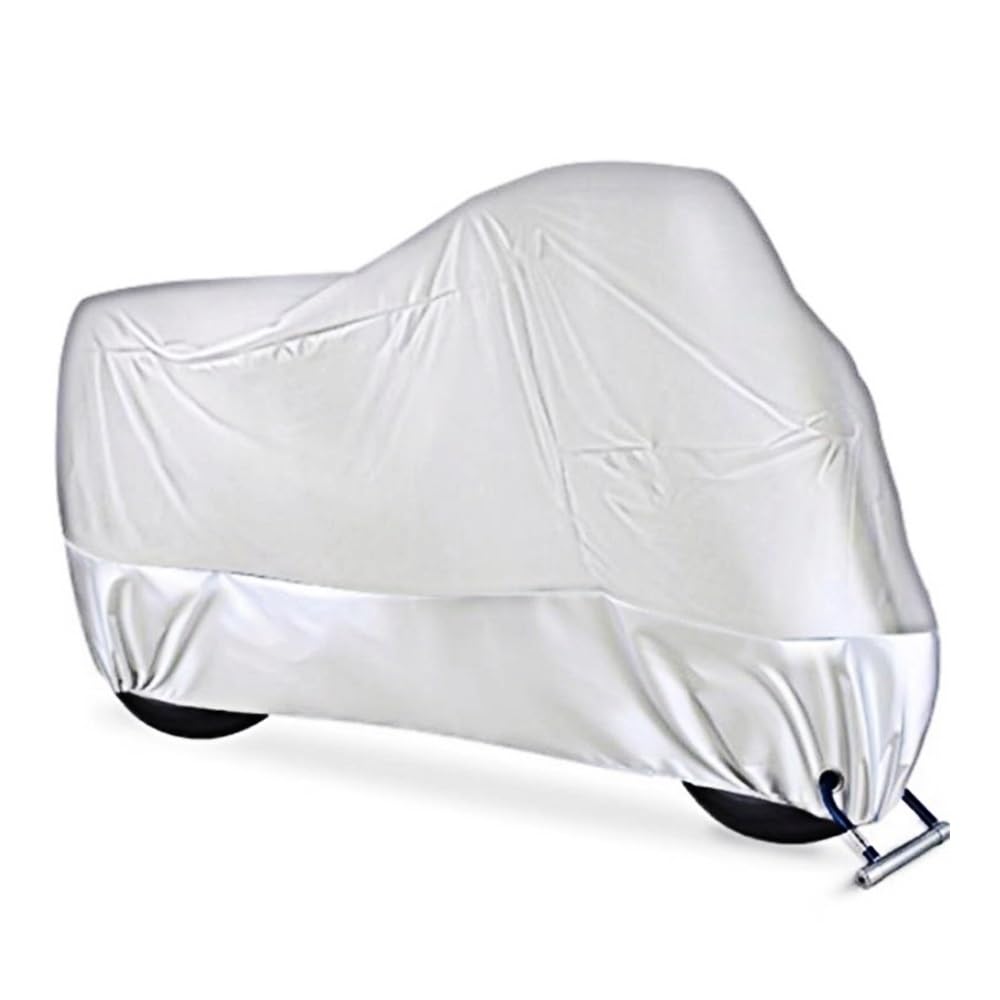 Motorradabdeckungen Motorrad Autoabdeckung Vier Jahreszeiten Wasserdicht Staubdicht UV-Schutzhülle ML XL XXL XXXL XXXL S Universal Indoor Outdoor wasserdichte Abdeckung(Silver,2 Meters Long) von TASEKI