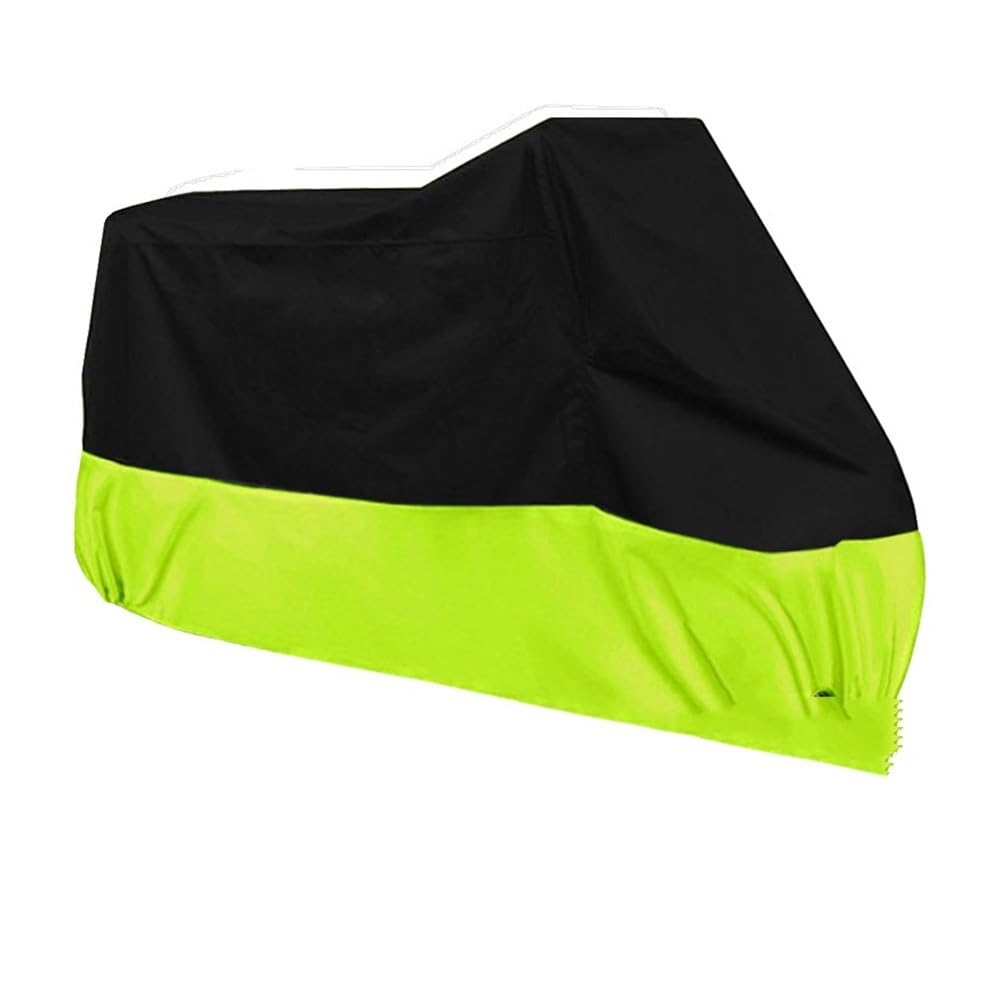 Motorradabdeckungen Motorradabdeckung Für Motorrad Moto Bike 4 Season 190T Wasserdicht Staubdicht UV-Schutz Outdoor Indoor Moto Regenschutz wasserdichte Abdeckung(Fluorescent,2XL 2100-2200mm) von TASEKI