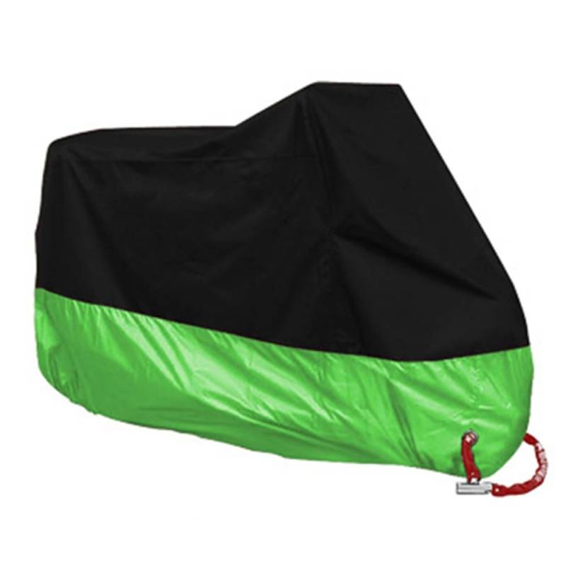 Motorradabdeckungen Universelle Motorradabdeckung Motocross Winddichte Abdeckung Staubdichter UV-Schutz Staubdichte Abdeckungen Regen Outdoor Camping M-4XL Wasserdichte Abdeckung(001 Green,2XL for 210 von TASEKI