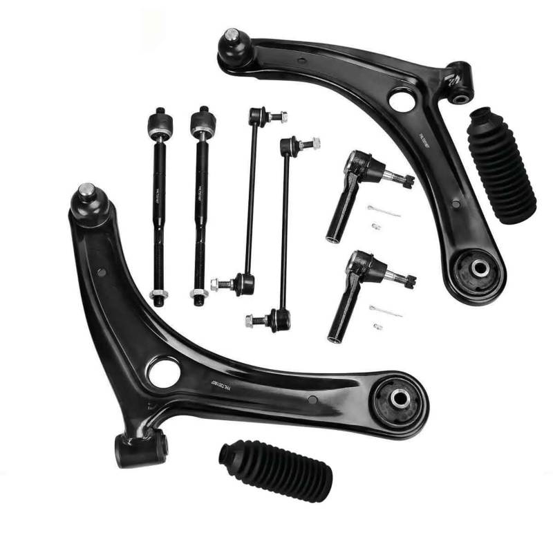 TATARENGS Auto Querlenker Kompatibel Mit Dodge Für Caliber 2009 2010 2011 2012 10-teiliger Vorderer Unterer Querlenker Sway End Link Kit K620066 K620065 EV80645 ES800408 von TATARENGS