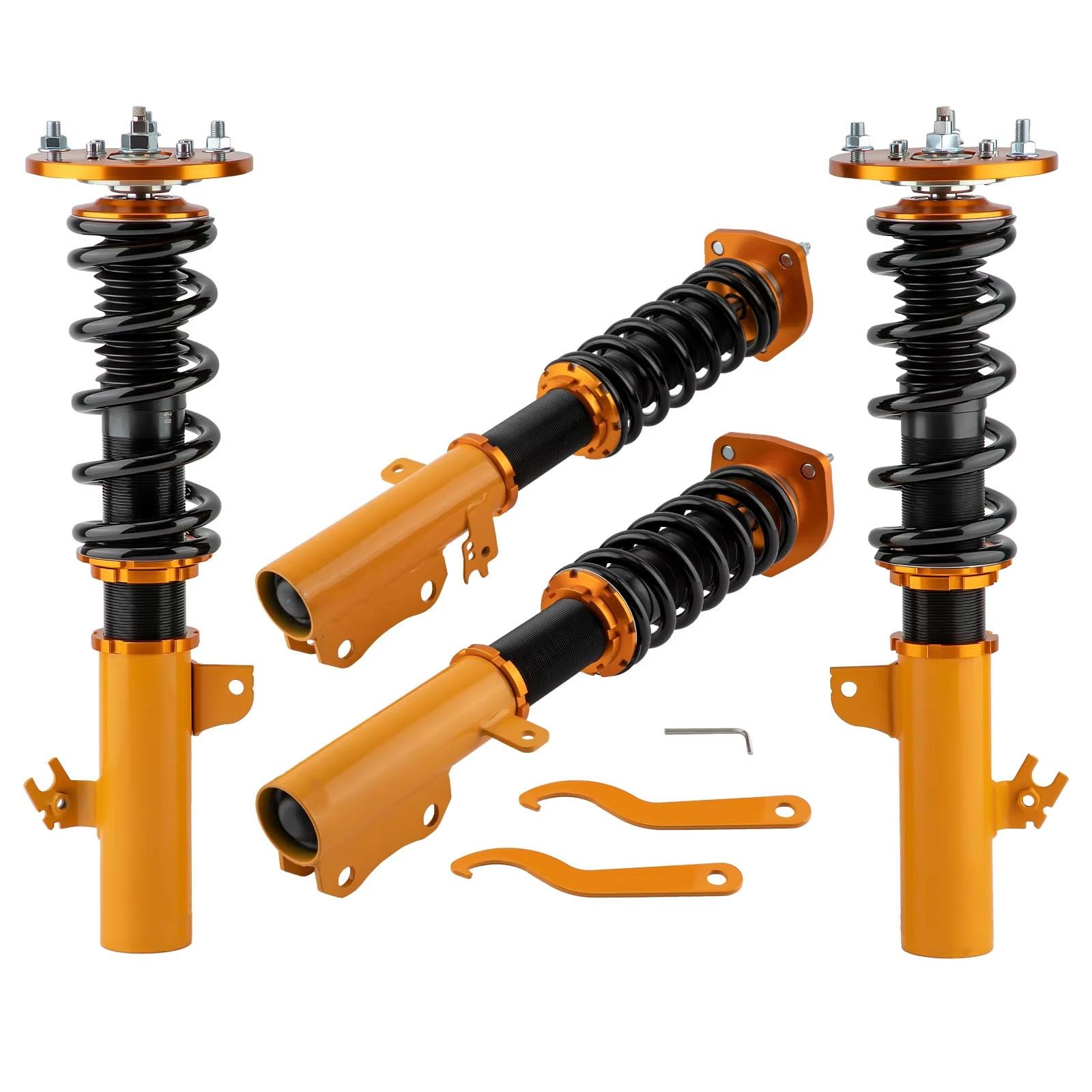 Gewindefahrwerk Höheverstellbar Kompatibel Mit Toyota Für Camry 1992–2001 Für Solara 1999–2003, 24 Klicks, Dämpfer, Verstellbare Gewindefahrwerke, Federung, Verstellbare Federbeine, Stoßdämpfer(Yellow von TATARENGS