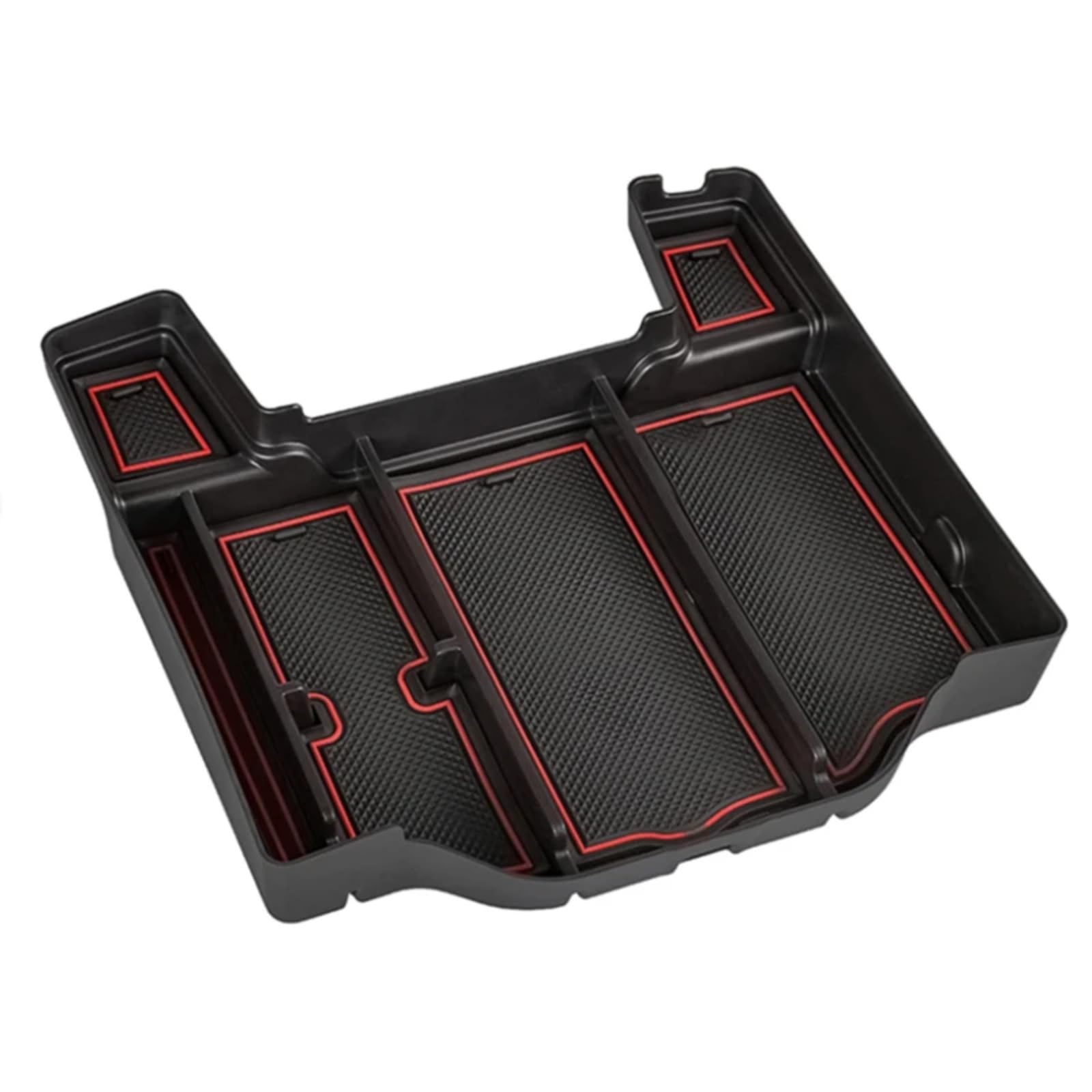 TATARENGS Aufbewahrungsbox Armlehne Kompatibel Mit Dodge Für RAM 1500 2500 3500 2019 2020 2021 2022 2023, Auto-Armlehnenbox, Aufbewahrung, Mittelkonsole, Organizer, Zubehörbehälter(Red) von TATARENGS