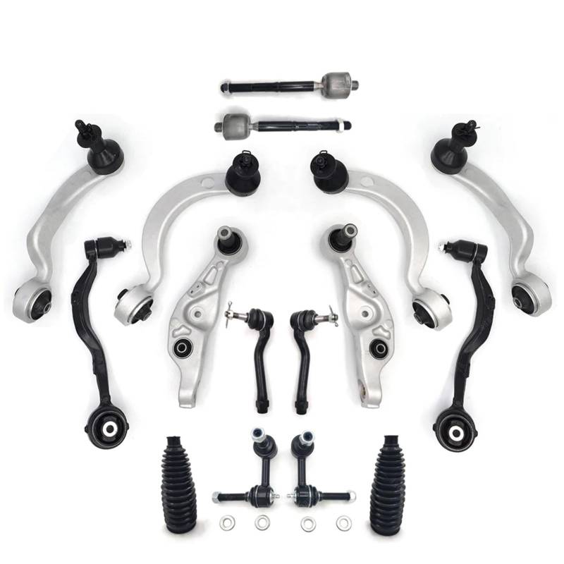 TATARENGS Auto Querlenker Kompatibel Mit Lexus Für LS460 RWD 2007–2013 2014 2015 2016 2017 16-teiliger Vorderer Oberer Unterer Querlenker Sway Bar Spurstangensatz MS861073 MS861074 von TATARENGS