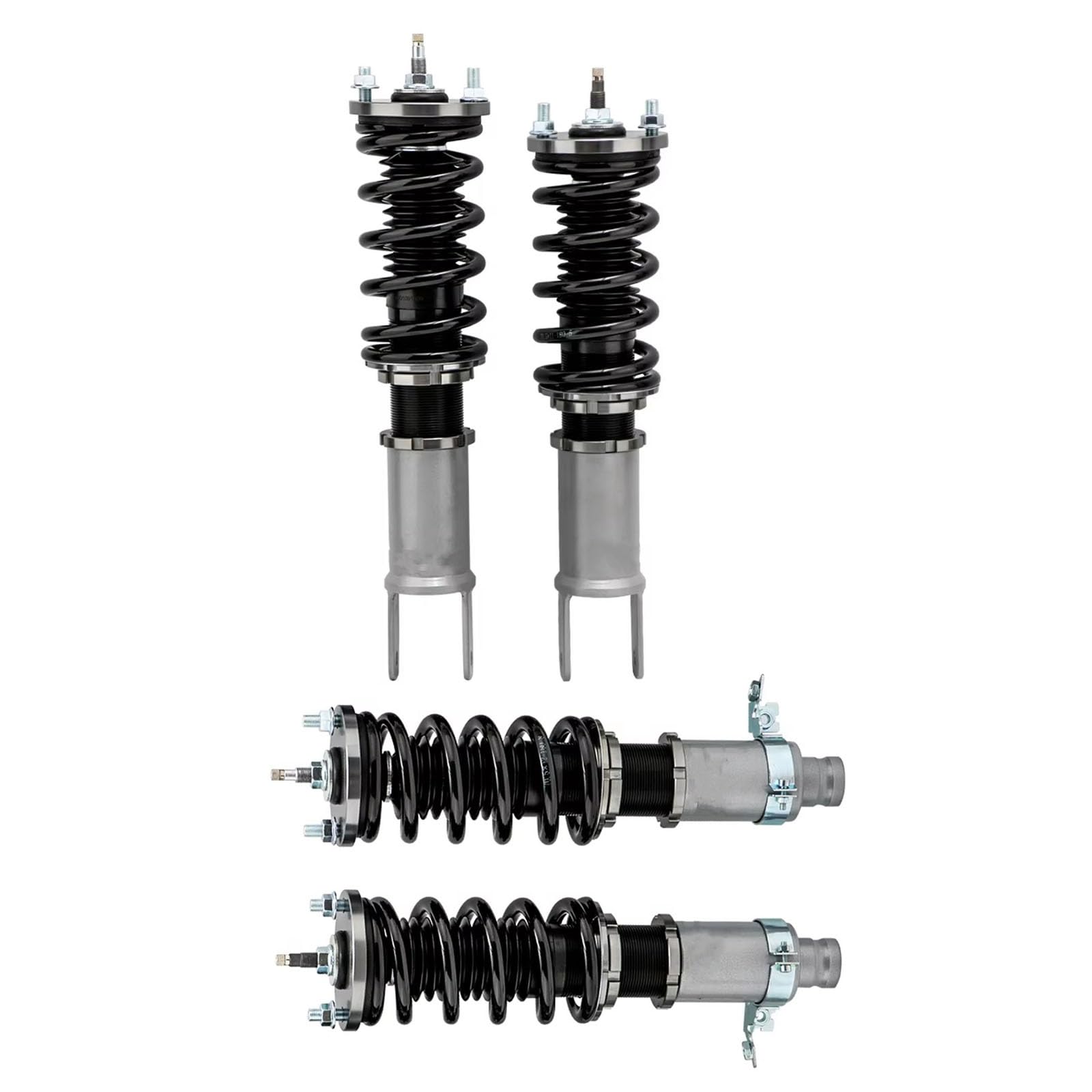 TATARENGS Gewindefahrwerk Höheverstellbar Kompatibel Mit Acura Für Integra DA DB DC2 DC4 1990–2001. 24 Klicks Dämpfung, Verstellbare Gewindefahrwerk-Stoßdämpfer, Tieferlegungssatz(Silver) von TATARENGS