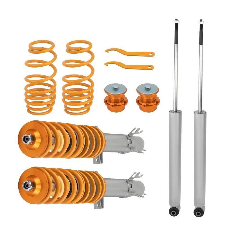 TATARENGS Gewindefahrwerk Höheverstellbar Kompatibel Mit VW Für UP 2010 2011 2012 2013 Gewindefahrwerk Für Federbein-Schockaufhängung Gewindefahrwerk Streben Stoßdämpfer Ersatz Autozubehör von TATARENGS