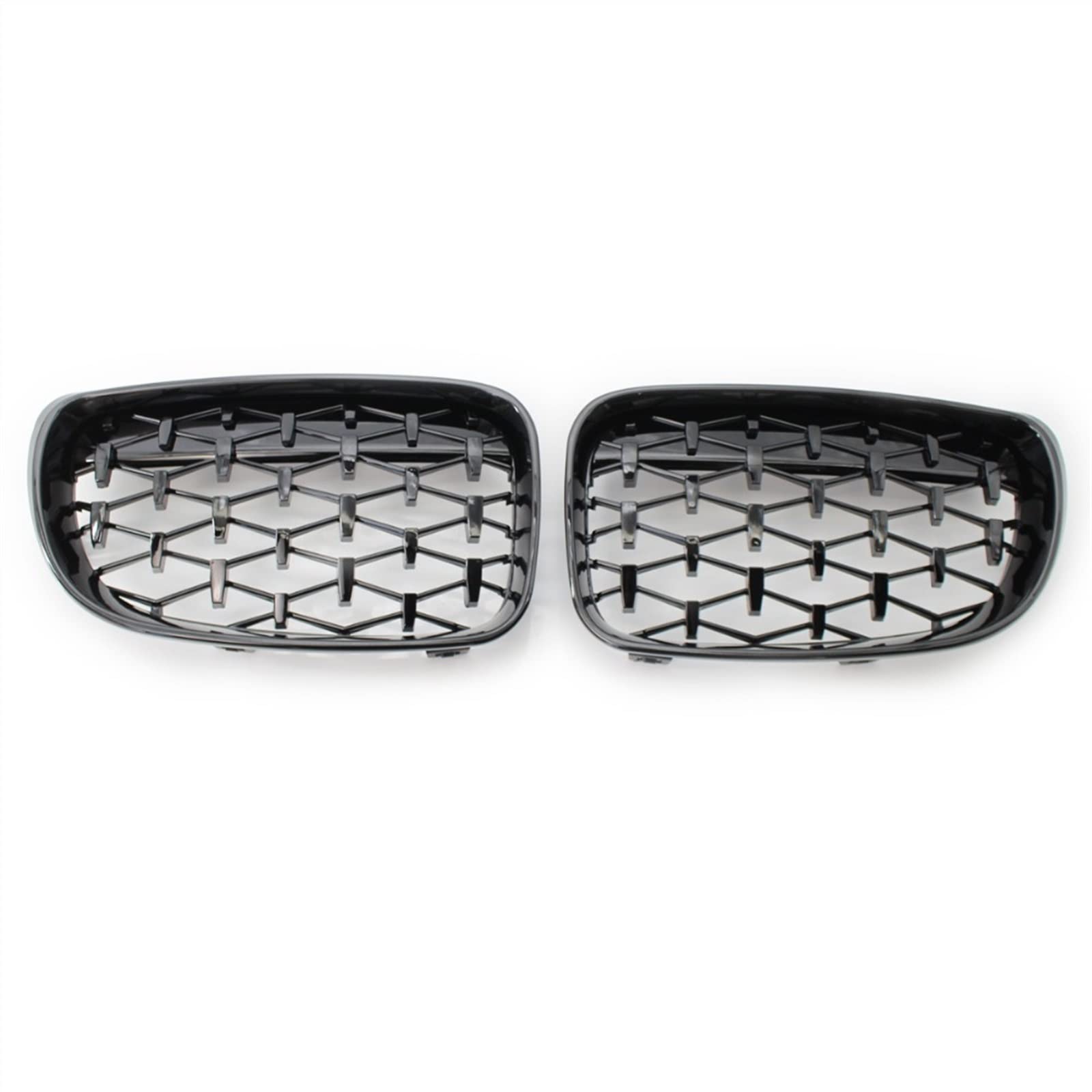 TATARENGS Kühlergrille Kompatibel Mit 1er Für E87 E81 E82 E88 2007 2008 2009 2010 2011 2012 Nierengitter Lufteinlass Grill Auto Frontgitter Stoßstange Haube(Gloss Black) von TATARENGS