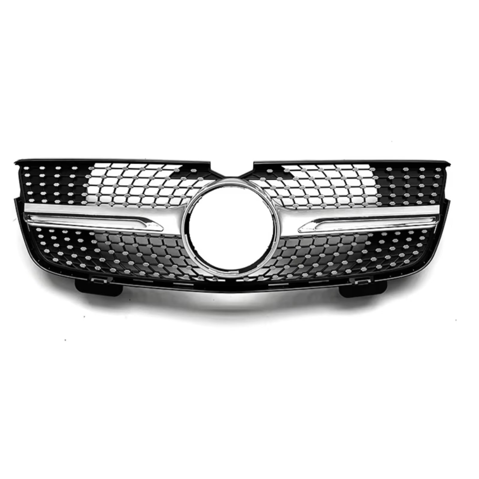 TATARENGS Kühlergrille Kompatibel Mit Benz Für X164 GL350 GL450 GL500 GL550 GL-Klasse 2007 2008 2009 Auto-Frontstoßstangengrill Diamonds Style Grill Autozubehör(Silver,2) von TATARENGS