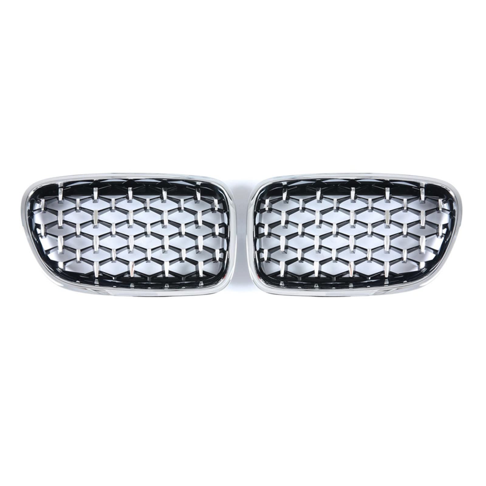 TATARENGS Kühlergrille Kompatibel Mit GT F07 2009 2010 2011 2012 2013 2014 2015 2016 2017 Auto-Lufteinlassgrill Stoßfängerhaube Oberer Grillabdeckung Front-Nierengitter(All Silver) von TATARENGS