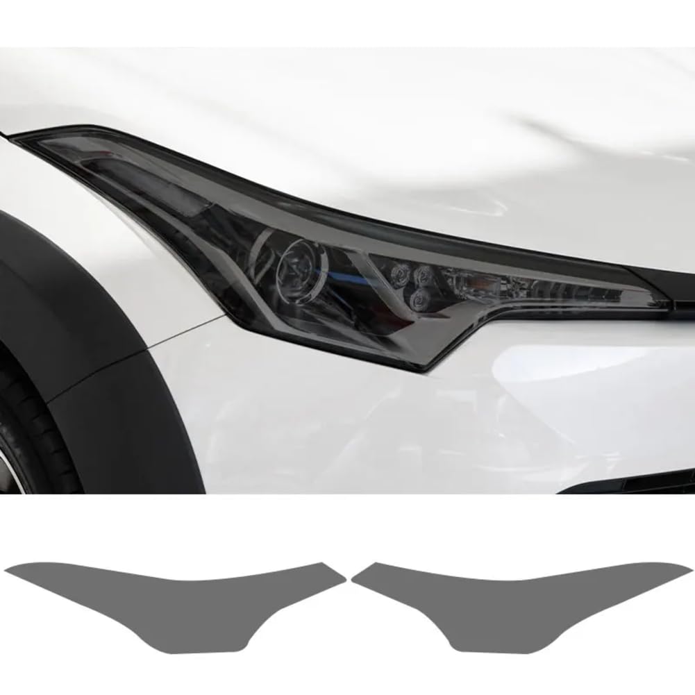 2 Stück Autoscheinwerfer-Schutzfolie, Frontlicht, transparenter, geräucherter schwarzer TPU-Aufkleber, für Toyota, für CHR 2018-On, für GR Sport 2021 2022 von TATITZRO