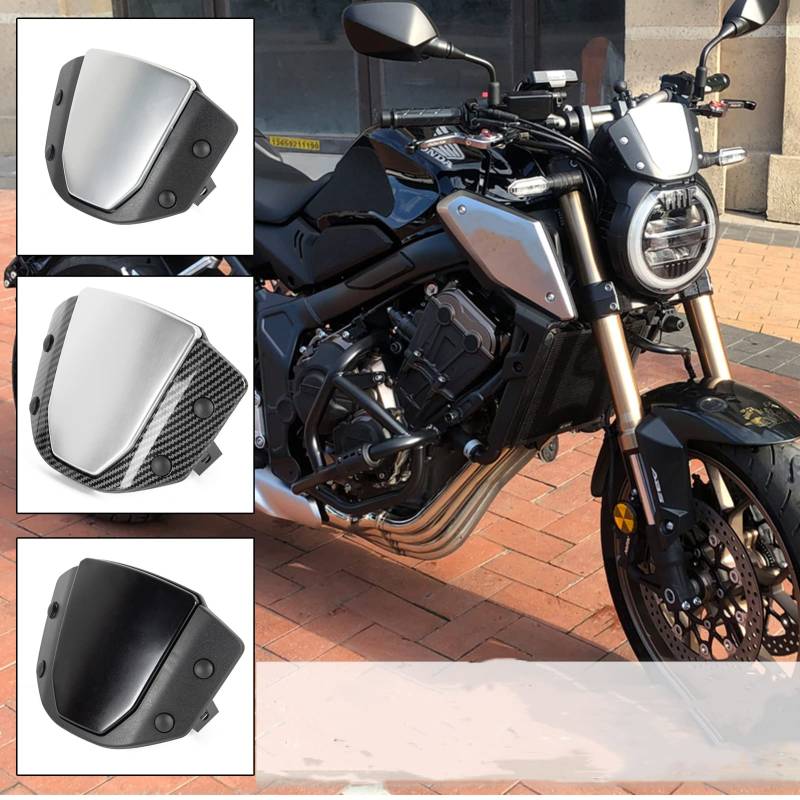 AZGANTAX für Ho-nda CB650R 2018 2019 2020 CB1000R 2018-2020 CB 650R CB 650 R CB 1000 R Motorrad Windschutzscheibe Frontscheibe Windabweiser Zubehör (Silber) von TAZGANTAX