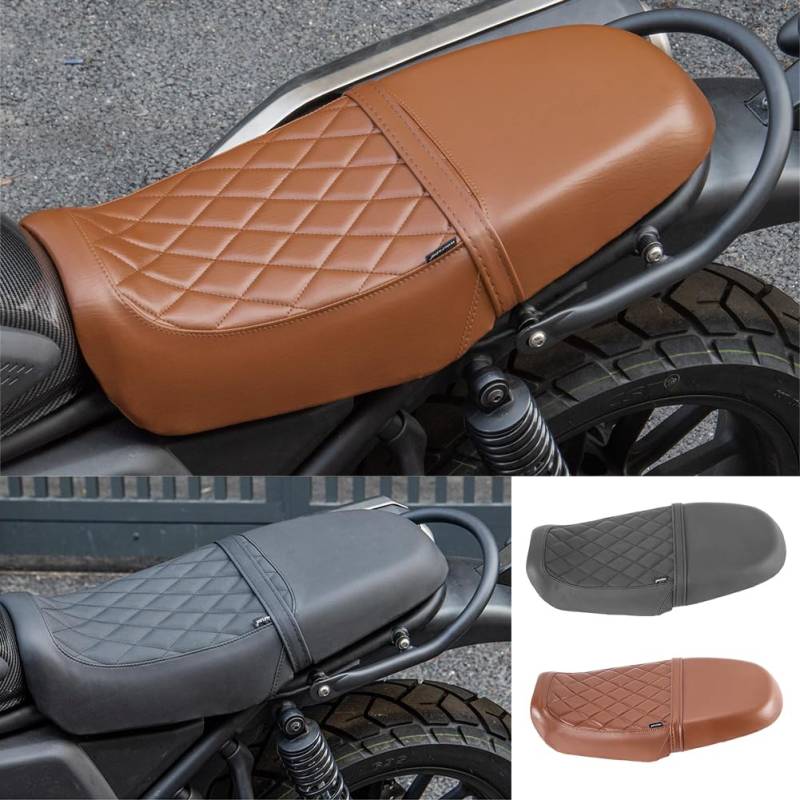 Integriertes Motorrad-Sitzkissen, stoßdämpfender Beifahrer-Fahrer, Dual-Doppel-Sitzpolster, Sitzbezug, kompatibel mit Ho-nda CL SCL 250 300 500 CL SCL250 CL SCL 300 CL SCL 500 2023 2024 (Schwarz) von TAZGANTAX