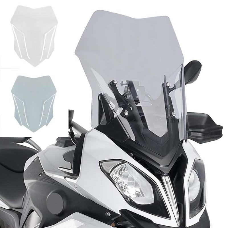 Motorrad Frontverkleidung Windschutzscheibe Windschutzscheibe Luftstrom Pare-brise Visier Schutzabdeckung für B.M.W S1000XR S 1000 XR S-1000-XR S1000 XR 2015 2016 2017 2018 2019 (Grauer Rauch) von TAZGANTAX