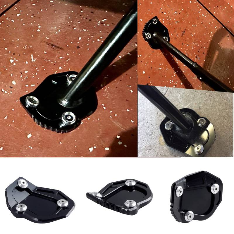 Motorrad Kickstand Extender Fuß Seitenständer Extension Pad Stützplatte kompatibel mit B.M.W. R9T R Nine T NineT RnineT Urban GS Pure Racer Scrambler Zubehör 2017–2020 von TAZGANTAX