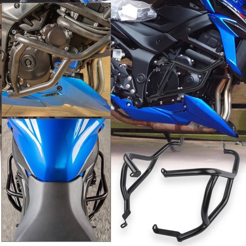 Motorrad-Motorschutz, fallender Stoßstangenschutz für GSXS750 Stunt Cage Freeway Crash Bar, Karosserierahmenschutz, kompatibel mit Su-zuki GSX-S750 GSXS GSX-S 750 2017 2018 2019 2020 2021 2022 2023 von TAZGANTAX