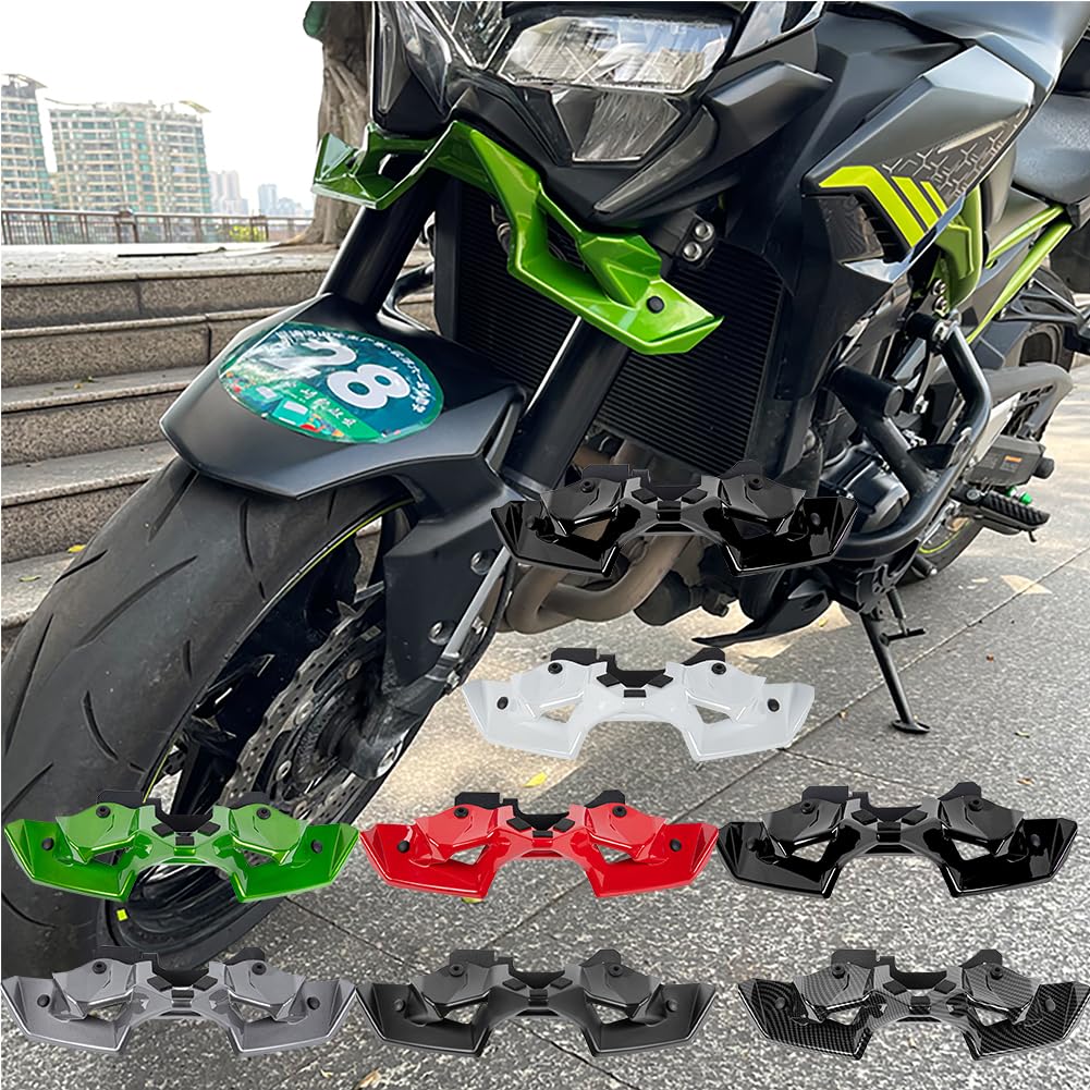 Motorrad-Scheinwerferverkleidung unten Vorderrad Schnabel Nasenkegel Abdeckung aerodynamische Winglets Verkleidung dekoratives Kit kompatibel mit Z900 Z 900 Z-900 2020-2024 (Grau) von TAZGANTAX