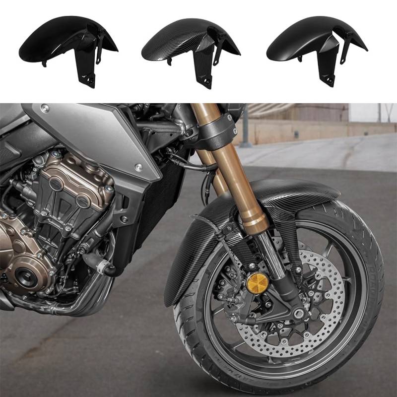 Motorrad-Vorderkotflügelverlängerung, Schutzschiene, Kotflügel, Spritzschutz, für H.onda CB CBR 650R CB CBR 650 R CB-650-R CBR-650-R 2019 2020 2021 2022 2023 Kotflügel-Schmutzfänger (Matt-schwarz) von TAZGANTAX