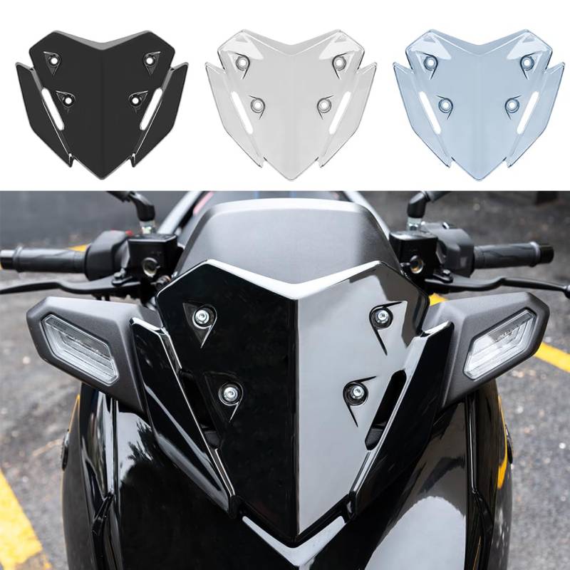 Motorrad Windschutzscheibe Frontverkleidung Windschutzscheibe für Ya-maha X-MAX 125 250 300 Xmax 125 Xmax 250 Xmax 300 2023 2024 Windabweiser Flyscreen Screen Shield Protector (Klar) von TAZGANTAX