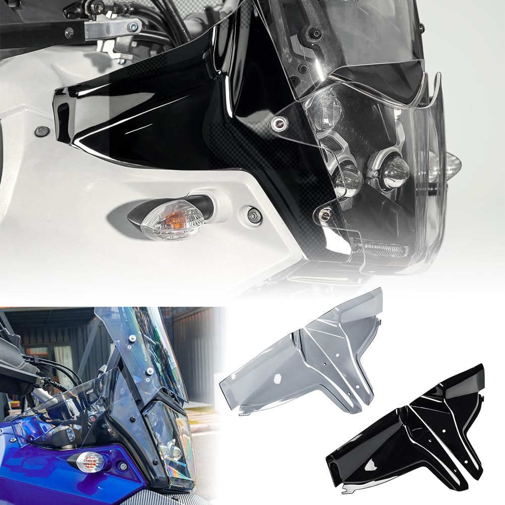 Motorrad Windschutzscheibe Windschutz Obere vordere Entlüftung Seitenteile Verkleidung Windabweiser Kompatibel mit Y.amaha Tenere 700 XTZ 700 XTZ700 T7 T700 T 700 2019 2020 2021 2022 2023 2024(Rauch) von TAZGANTAX