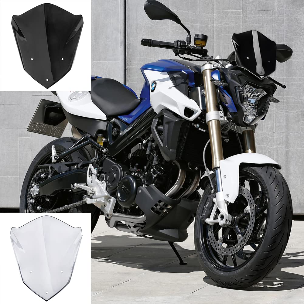 Motorrad Windschutzscheibe Windschutzscheibe Windabweiser F800R Frontverkleidung Fliegengitterschutz kompatibel mit B-M-W F800R F800 R F 800 R F-800-R 2015 2016 2017 2018 2019 Zubehör (Rauch) von TAZGANTAX