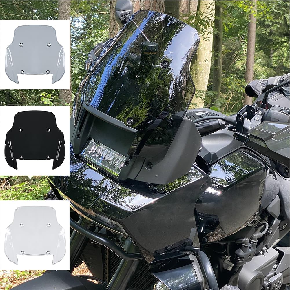 Motorrad Windschutzscheiben-Frontverkleidung, doppelter Blasen-Windschutz-Abweiser Für H.a.Harley Davidson Pan America 1250 Pan America PA 1250 S RA 1250 Special RA1250S 2021 2022 (Rauch) von TAZGANTAX