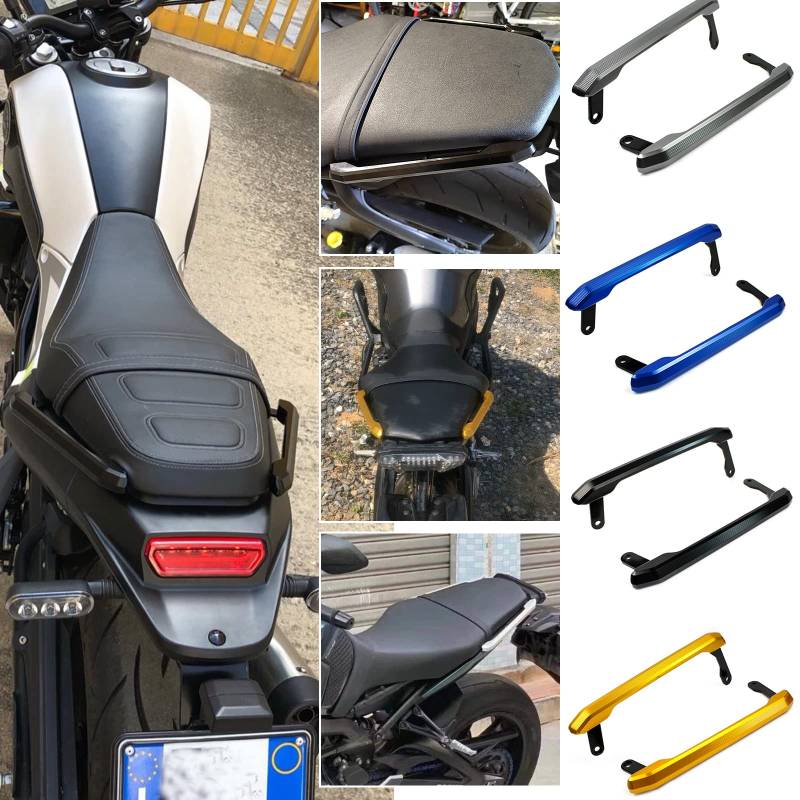 TAZGANTAX CNC-Beifahrer-Haltegriff hinten Sitzhandgriff Haltegriff kompatibel mit MT 09 FZ 09 MT09 FZ09 Teilen 2013 2014 2015 2016 2017 2018 2019 2020 (Blau) von TAZGANTAX