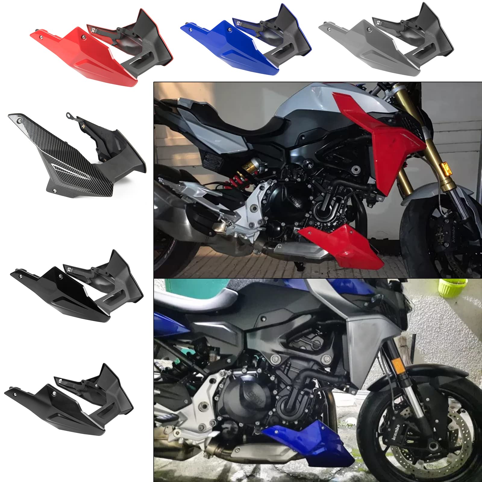 TAZGANTAX Motorrad Bellypan Belly Pan Unterer Motorspoiler Verkleidung Cowling-Cover-Body-Kit kompatibel mit F900R F900XR F 900 R F 900 XR Zubehör 2020 2021 2022 2023 2024 (Blau) von TAZGANTAX