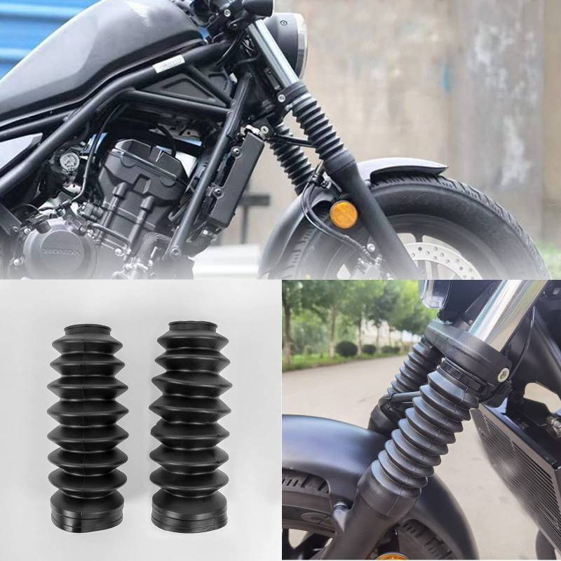 TAZGANTAX Motorrad Gummi Aluminium Vordere Obere Untere Gabel Staubschutz Gamaschen Gators Stiefel Stoßdämpfer Kompatibel mit Ho-nda Rebel CMX 500 CMX 300 Rebel 500 CMX300 Zubehör (Untere) von TAZGANTAX