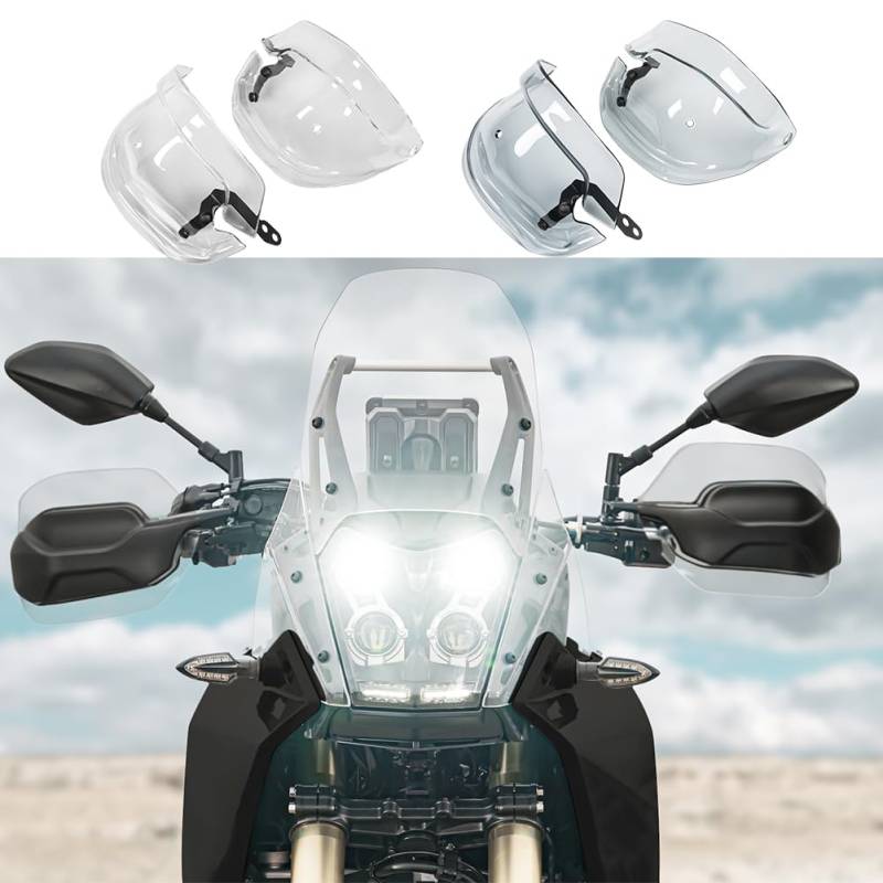 TAZGANTAX Motorrad Handschützer Lenkerverlängerung Verlängerung Handschützer Handbürstenschutzverlängerung Kompatibel mit Y-amaha Tenere 700 XTZ 700 XTZ700 XT700Z T7 T700 T 700 2019-2024 (Klar) von TAZGANTAX