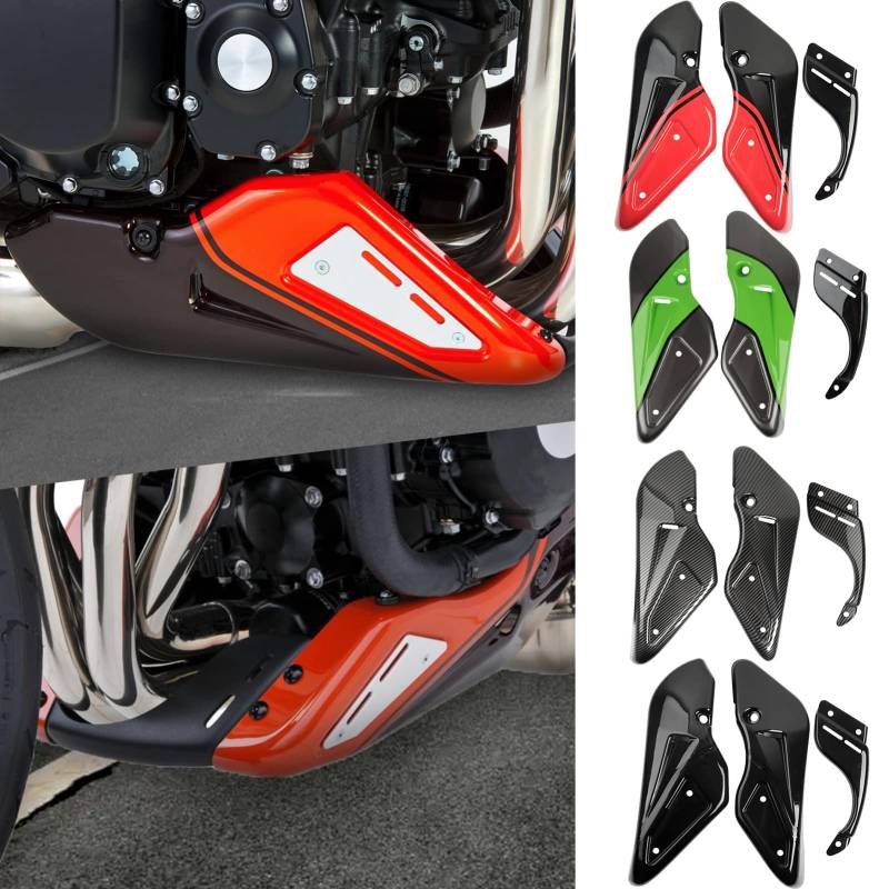 TAZGANTAX Motorrad-Motorschutz-Chassis-Spoilerplatte Z900RS, unterer Bellypan-Karosserierahmensatz kompatibel mit K-awasaki Z900 RS Z 900 RS Z-900-RS 2018 2019 2020 2021 2022 2023 2024(Schwarz) von TAZGANTAX