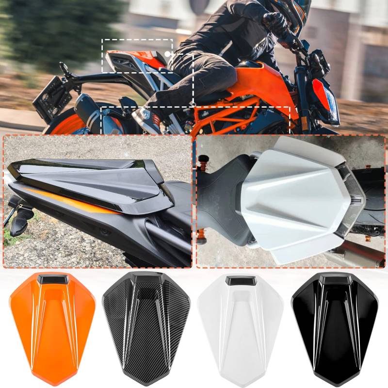 TAZGANTAX Motorrad Rücksitzabdeckung für Duke 125 250 390 Heckteil Sozius Solo Verkleidung Sitzabdeckung Kompatibel mit K.T.M DUKE125 DUKE250 DUKE390 2017 2018 2019 2020 2021 2022 2023 (Orange) von TAZGANTAX