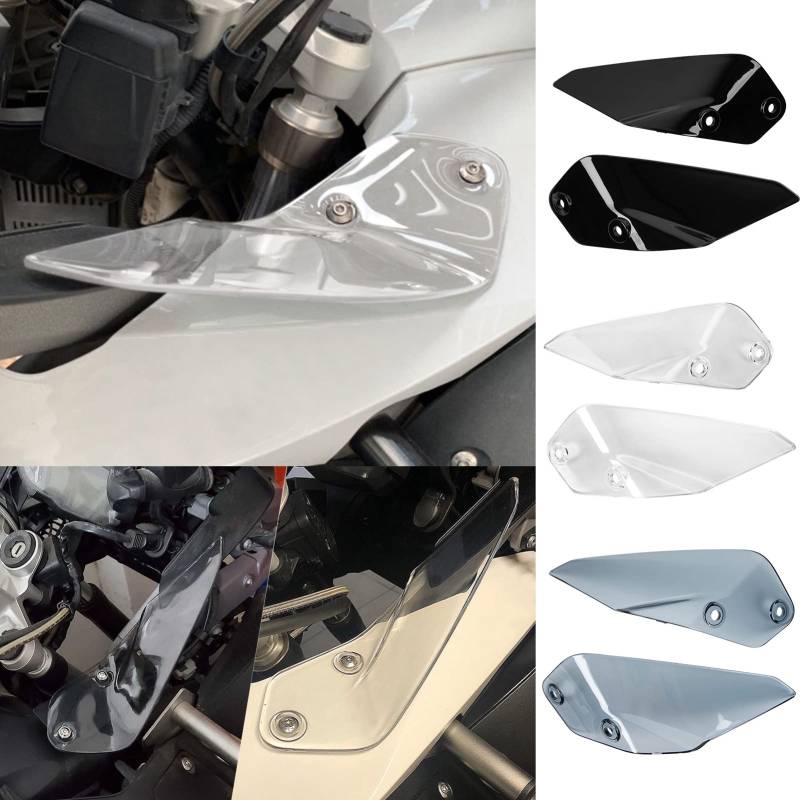 TAZGANTAX Motorrad Side Winglet Windabweiser Windschutzscheibe Handschutz Kompatibel mit R1250GS-ADV R 1250 GS-ADV (2019–2021) R1200GS-ADV R 1200 GS-ADV (2014–2020) (Rauch) von TAZGANTAX