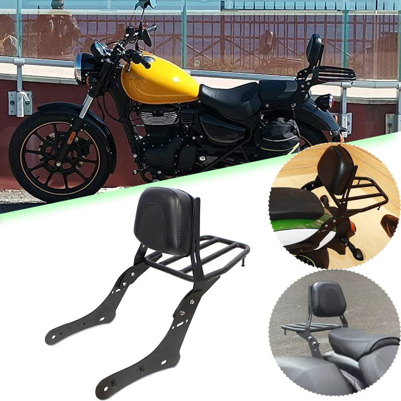 TAZGANTAX Motorrad Sozius Sissy Bar Rückenlehne Kissen Pad Gepäckträger kompatibel mit Vulcan s 650 VN650 EN650 EN 650 VN 650 Zubehör 2015 2016 2017 2018 2019 2020 2021 2022 von TAZGANTAX