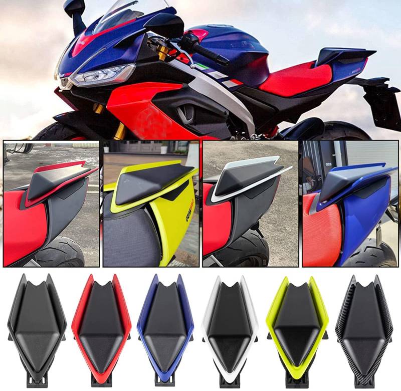 TAZGANTAX Motorrad kompatibel mit Ap-rilia RS 660 Tuono 660 RS für Tuono 660 RSV4 2020-2023 Motorrad Sozius Sozius Rücksitzabdeckung Verkleidung Sitzverkleidung Höcker Spoiler (Gelb) von TAZGANTAX