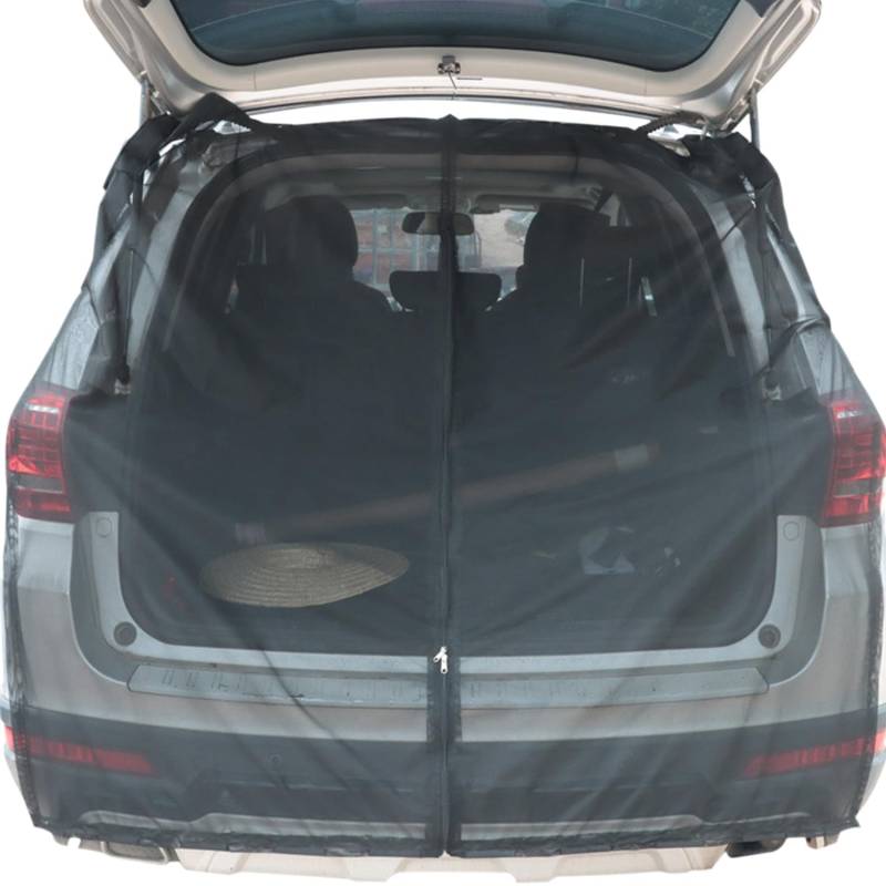 Heckklappe Flügeltür Kofferraumabdeckung Auto Heckklappe Moskitonetz 192x150cm Auto Heckklappe Netz mit Magnetverschluss Universal für SUV Wohnmobil Wohnwagen von TAZZOR