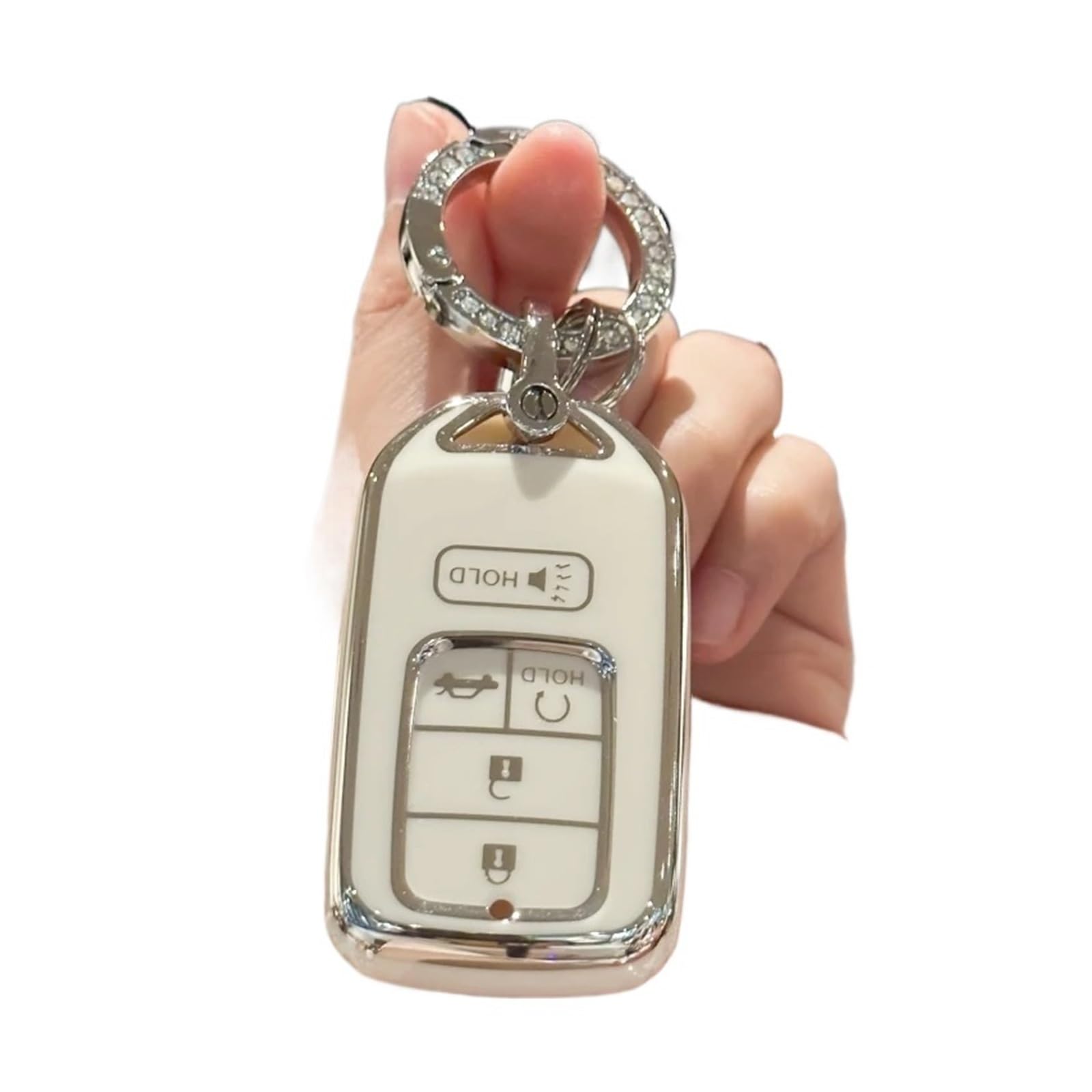 Autoschlüssel Hülle Cover Für Accord Für Civic Für CRV Für Pilot Für Ridgeline Für Passport Schlüsselanhänger-Abdeckung Smart-Remote-Key-Schutz Schlüsselhülle Cover(4) von TAdibu