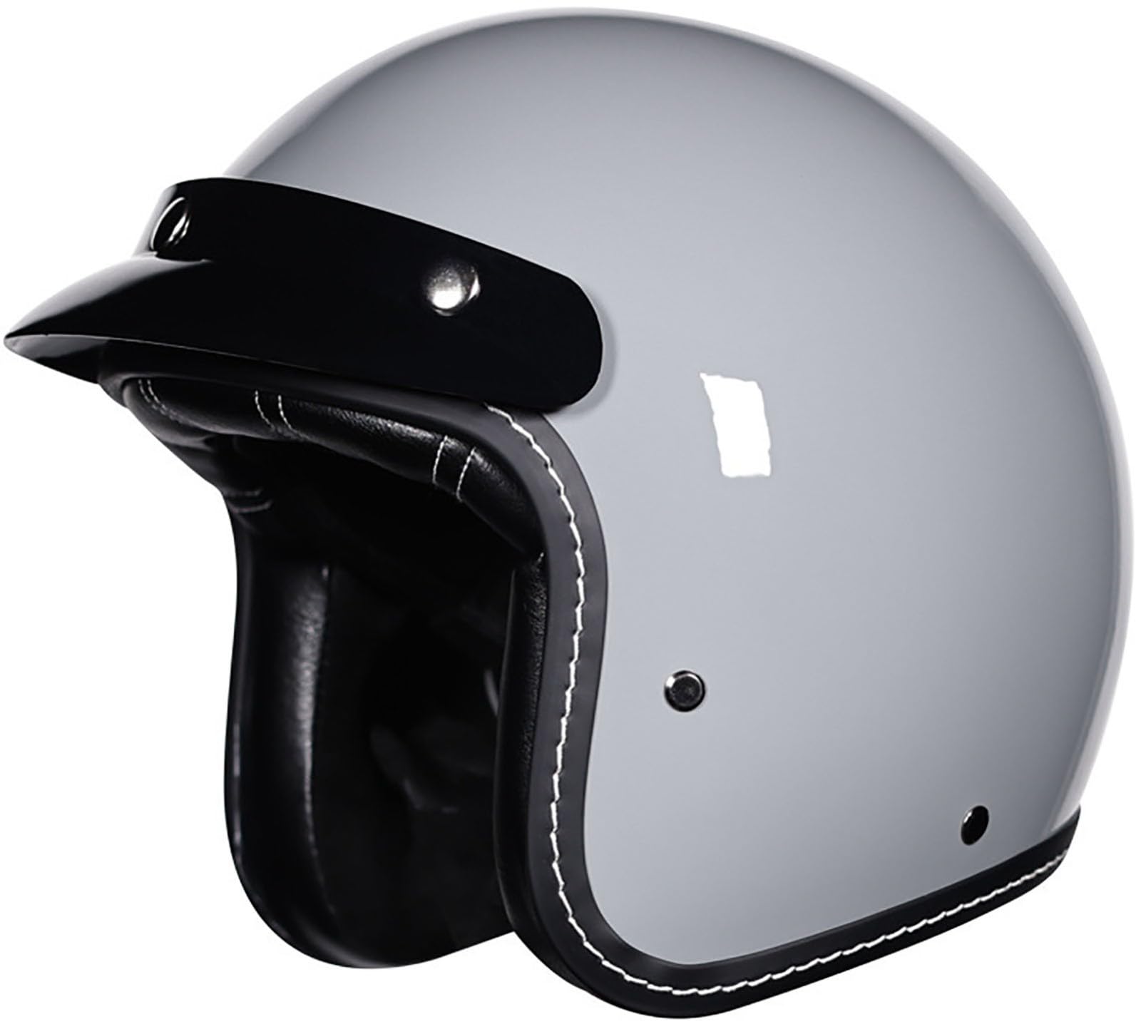 3/4 Halber Motorradhelm Jethelme, Retro-Motorradhelm, DOT/ECE-Zugelassener Retro Halbschalenhelm Für Damen Und Herren Erwachsene, Moped, Motorrad, Helikopter Helm Mit Sonnenblende 3,M=57-58CM von TBTBZXCV