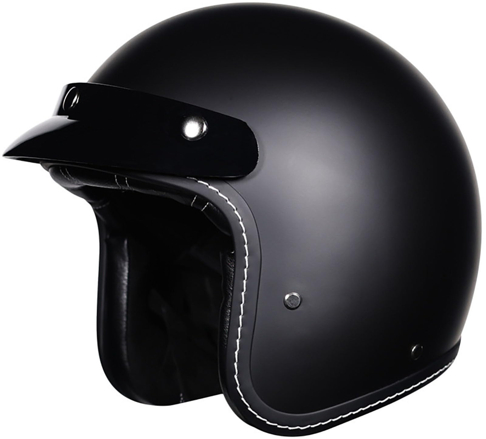 3/4 Halber Motorradhelm Jethelme, Retro-Motorradhelm, DOT/ECE-Zugelassener Retro Halbschalenhelm Für Damen Und Herren Erwachsene, Moped, Motorrad, Helikopter Helm Mit Sonnenblende 4,M=57-58CM von TBTBZXCV