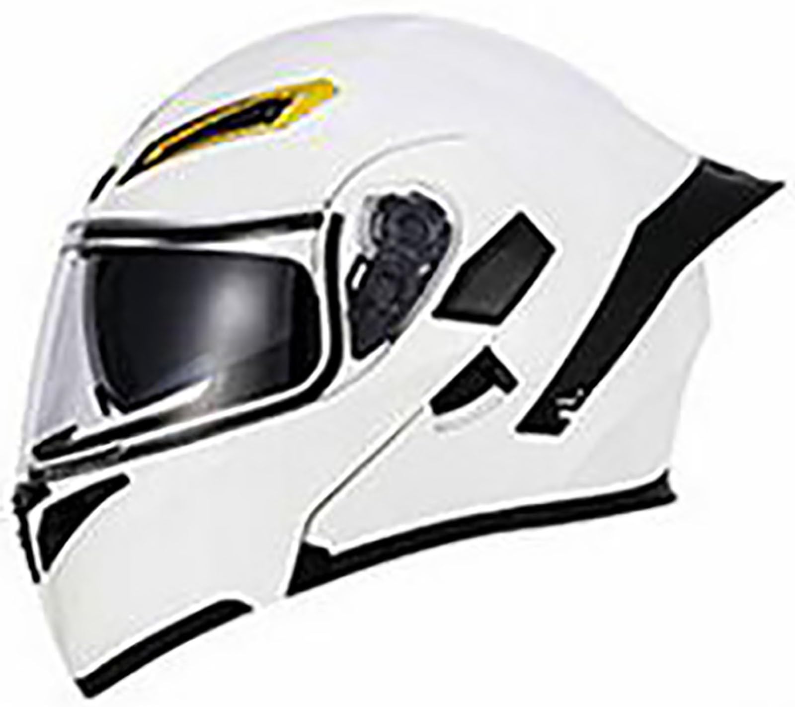 Klapphelm Motorradhelm DOT/ECE-Zertifizierung Flip Up Helm Vollvisierhelm Motorrad Schutzhelm Mit Doppelvisier Integrierter Modular Helm Für Männer Und Frauen Erwachsene 8,L=59-60CM von TBTBZXCV