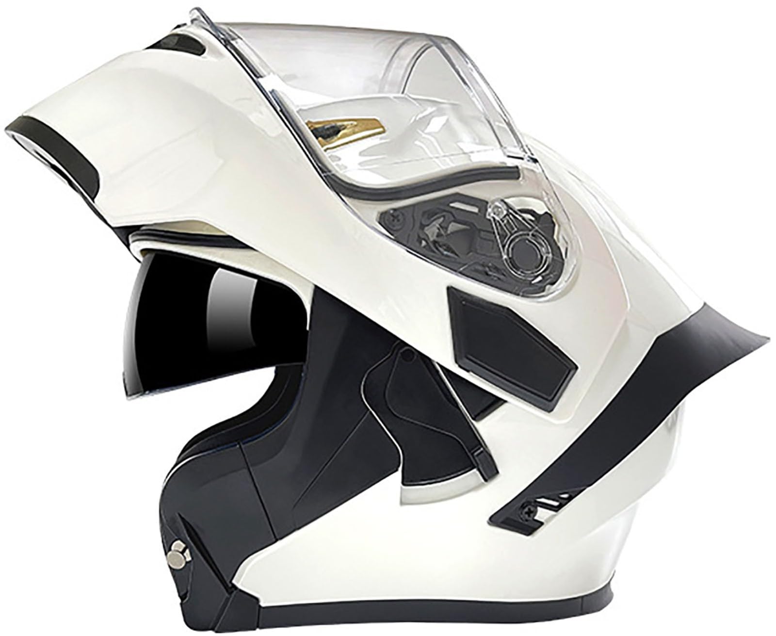 Modularer Helm Motorradhelm, Flip Up Helm Erwachsener Full Face Motorradhelm Mit Doppelvisier, DOT/ECE-Zertifizierung Integralhelm, Motorrad Klapphelm Für Männer Und Frauen 1,L=59-60CM von TBTBZXCV